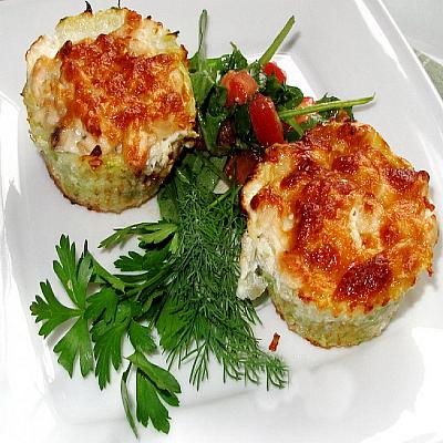 Кабачковые корзинки с куриной начинкой